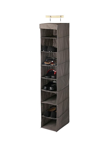 Pro 8-Layer Hanging Shoe Rack Grey 20x30x120cm