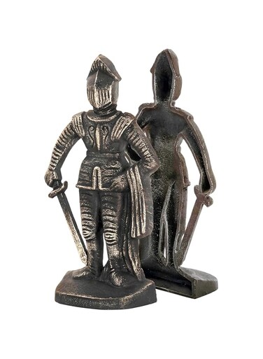 Design Toscano SP14917 Medieval Knight Iron Bookends, Bronze