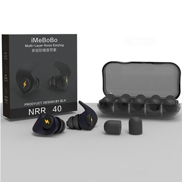 Anti-noise Sleep Earplugs Soundproof Earplugs &ndash; Black