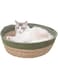 TOMVAES Cat Scratcher Bed, Basket Woven Scratcher Cardboard Storage Bin Cat Bed Soft Cotton Rope Organizer with handles for Indoor Pet Puppy Kitten Rabbit Small Animal Breed