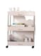 Hasanat Essentials Slim Rack Shelf with Wheels - Kitchen Storage Trolley,Space Saving Multipurpose Rolling Utility Organizer Hide Beside Fridge,Washing Machine,Bathroom,Pantry,Makeup Holder (3 Layer)