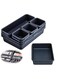 Azonee Plastic Drawer Organizers Set, 3-Size Versatile Trays for Bathroom, Vanity, Makeup, Kitchen Gadgets, Utensils, and Office, Storage Bins, Dark Gray, 8 PCS