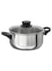 Pot with Lid, Glass/Stainless Steel, 2.8 L