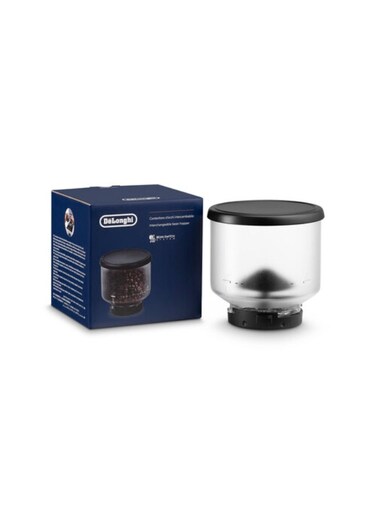 Rivelia Replaceable Bean Container, 250g Capacity, for De'Longhi Rivelia Fully Automatic Coffee Machine, Black Lid &acirc;&euro;&ldquo; DLSC403