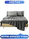 5 Star Luxury Hotel Quality 4 Piece Queen-Size Sheet Set Bedsheet Set &amp; Pillowcases (Grey)