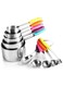 PCS Measuring Cups and Spoons Set Stainless Steel Stackable for Dry and Liquid Ingredients with Soft Handles Kitchen Baking Cooking Solid Sturdy Metal Measuring Cup Set