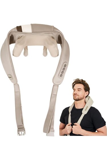 Neck Massager with Heat   Deep Tissue Kneading Neck &amp; Shoulder Massager Pillow