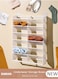 Underwear Storage Boxes, Wall Mounted Socks and Bras Organizer with 2 Hooks, Multiple Cell Plastic Underwear Organizer, for Closet and Wardrobe, Hanging Closet Organizer for Underwear Bra Socks, Ties