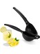 Manual Juicer - Handheld Zinc Alloy Lemon Squeezer for Citrus Fruits (Orange, Lime, Grapefruit) - Easy, Fast, and Efficient Juice Extractor - Dishwasher Safe &amp; Rust-Proof (Black)