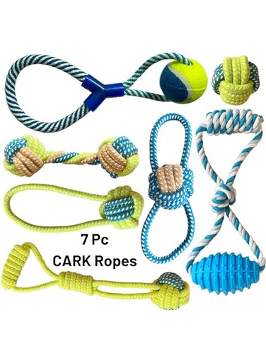Cark Dog Toys Pet Toys Ropes Toys, Puppy Chew Toys Dog Toys for Medium, Large and XL Dogs (7 Pack) (Chew Toy)