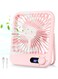 Cooperwin Portable Fan Rechargeable, Battery Operated USB Fan with 100 Speed Wind Knob, 180&deg;Tilt Small Travel Fan for Sleeping with Digital Display, Quiet Desk Fan for Office Bedroom Home, Pink