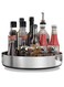 Susan Kitchen Organiser, Turntable Organiser, 360 Degree Rotating Storage Container for Food, Spice Holder Made of Stainless Steel, Lazy Susan(Black)
