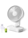 Panlom USB Desk Fan 5.4" Inch 4 Speeds Cooling Quiet Operation 90&deg; Variable Tilt Wireless Small Rechargeable Table Fan Perfect for Bedroom Office (White)