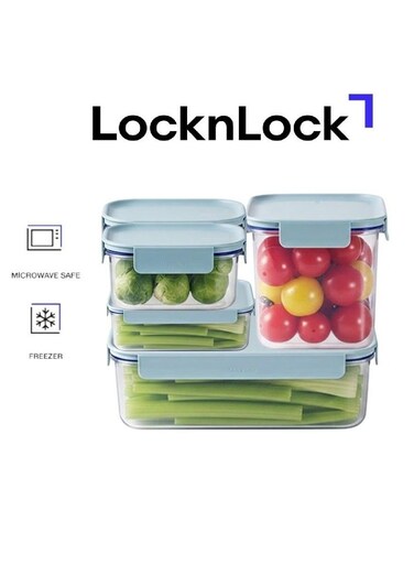 Classic Plus Mint Food Storage Container Set &acirc;&euro;&ldquo; 5 Pieces (2.8L, 2L, 910ml, 385ml x 2) Airtight &amp; Leak-Resistant Containers