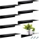 Blulu 8 Pieces 14 Inch Acrylic Floating Shelf - Invisible Wall Mounted Display Organizer for Home and Office (Black)