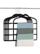 Dailychic 6 Pack Pant Clothes Hanger, Non-Slip Pants Rack Hanger,360 Swivel Hook,Multifunctional 4 Layer Hangers Closet Organizer for Jeans Trousers Scarf - Black