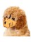 Dog Muzzle, Breathable Silicone Cage Mouth Cover to Prevent Biting and Chewing, Dog Soft Muzzle for Small Medium Dogs Poodle Dachshund, Funny Rhino Muzzle with Adjustable Head Strap, Yellow, S