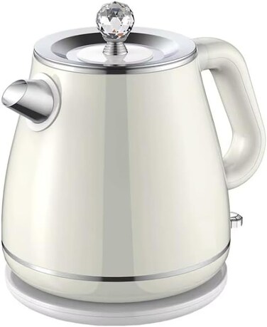 304 Stainless Steel Electric Kettle - 1.8L Double-Layer Anti-Scald Design, Cordless with 360&deg; Base, Auto Shut-Off, Boil-Dry Protection, Quick Boil for Daily Hot Drinks