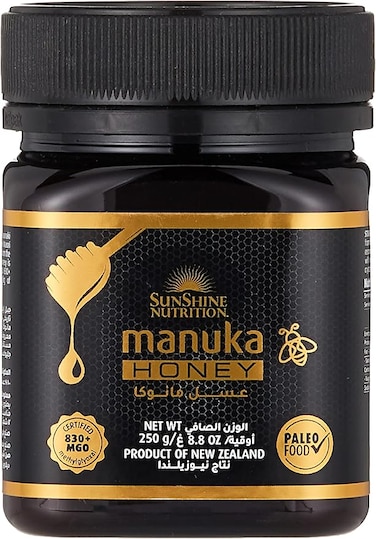 Sunshine Nutrition Manuka Honey 830+ MGO   100% Pure New Zealand Honey   Paleo Food   250g