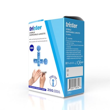 Trister Sterile Disposable Lancets TS-383SDL 28G 200 Lancets