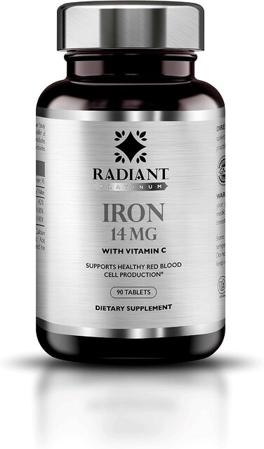 Radiant Platinum Iron 14Mg With Vitamin C 90 Tabs