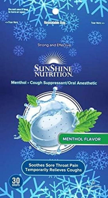 Sunshine Nutrition Lozenges (Menthol, 30)