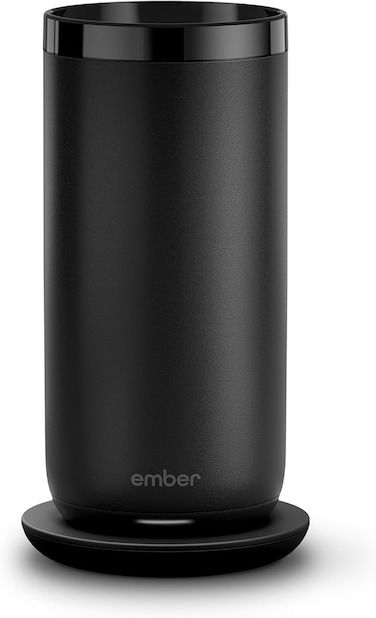 Ember Tumbler, Temperature Control Travel Mug, Stainless Steel, App-Controlled Heated Coffee Mug With 3-Hour Battery Life, Black, 16 Oz
