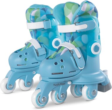 Yvolution Twista Inline Learner Skates (12-3J, Blue)