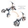 دراجة Yvolution Velo Trike Peach - دراجة ثلاثية العجلات 2 في 1 تتحول إلى دراجة توازن، تصميم إطار منخفض، أسطح ناعمة، مقعد ومقود قابلان للتعديل، للأطفال من عمر 18 شهرًا إلى 3 سنوات