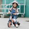 دراجة Yvolution Velo Trike Peach - دراجة ثلاثية العجلات 2 في 1 تتحول إلى دراجة توازن، تصميم إطار منخفض، أسطح ناعمة، مقعد ومقود قابلان للتعديل، للأطفال من عمر 18 شهرًا إلى 3 سنوات