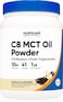 Nutricost C8 MCT Oil Powder 1Lb (16Oz) Vanilla Flavor - 95% C8 MCT Oil Powder, Best For Keto Diets, Non-GMO, Gluten Free