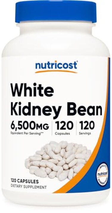 Nutricost White Kidney Beans Capsules 650Mg 120 Capsules - Vegetarian Caps, Gluten Free And Non-GMO