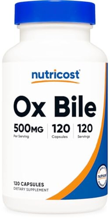 Nutricost Ox Bile Capsules 500Mg Per Serving (120 Capsules) - Gluten Free &amp; Non-GMO