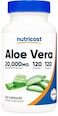 نوتريكوست ألوفيرا 20000 ملغ، 120 كبسولة - خالية من الغلوتين، غير معدلة وراثيًا، مناسبة للنباتيين (100 ملغ من مستخلص 200:1)