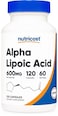 Nutricost Alpha Lipoic Acid, 600 mg, 120 Capsules, 60 Servings, Plant Based Caps, GMO-Free