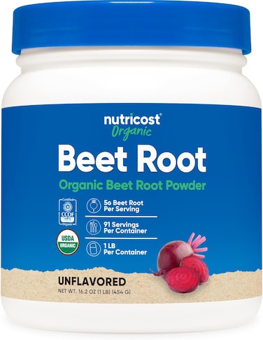 Nutricost Organic Beet Root Powder 1 LB, Superfood, Certified USDA Organic