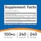 مكمل غذائي Nutricost P5P فيتامين B6 بتركيز 100 ملغ، 240 كبسولة (بيريدوكسال-5-فوسفات) - مناسب للنباتيين، غير معدل وراثيًا، خالٍ من الغلوتين