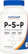 مكمل غذائي Nutricost P5P فيتامين B6 بتركيز 100 ملغ، 240 كبسولة (بيريدوكسال-5-فوسفات) - مناسب للنباتيين، غير معدل وراثيًا، خالٍ من الغلوتين