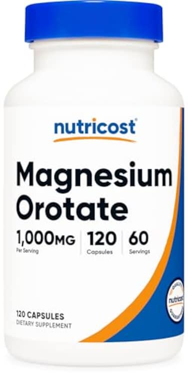 Nutricost Magnesium Orotate 1000Mg, 120 Capsules - 60 Servings, 500Mg Per Capsule, Non-GMO, Gluten Free