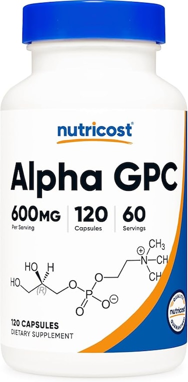 Nutricost Alpha GPC 600mg, 120 Vegetarian Capsules - Non-GMO and Gluten Free, 300mg Per Capsule
