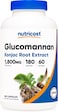 Nutricost Glucomannan 1,800mg Per Serving, 180 Capsules