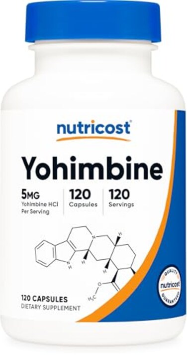Nutricost Yohimbine HCl 5Mg, Extra Strength - Gluten Free, Non-GMO (120 Capsules)