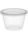 100 SET - 120ml - Plastic Clear Portion Cups/Souffle Cups/Sauce Cups With Clear Lid - (SAUCE - SPICES - PICKLE - JELLY - LIQUID) -(HOT &amp; COLD USE)