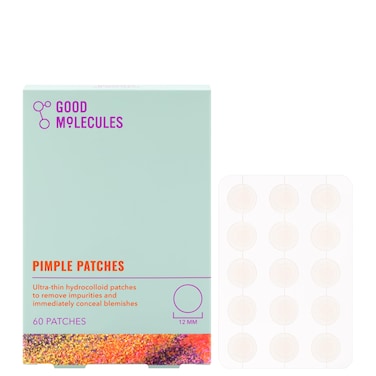 Good MoleculesPimple Patches (60 Patches) - Ultra-Thin Hydrocolloid Patches To Conceal Whiteheads, Blackheads And Blemishes, Target Ance and Impurities - Skin Care For Face With Cellulose And Pectin