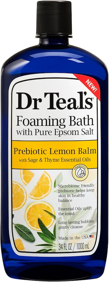 Dr Teals Foaming Bath With Pure Epsom Salt Prebiotic Lemon Balm 1000Ml