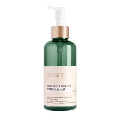 BIOSSANCESqualane + Amino Aloe Gentle Cleanser. Foaming Gel Face Wash to Deeply Clean Pores and Remove Makeup. Hydrating, Non-Stripping Formula (6.76 fl oz)