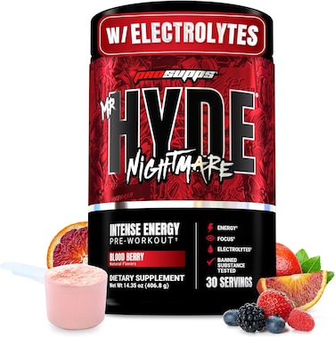 مشروب الطاقة PS ProSupps Hyde Nightmare Pre-Workout Powder (30 حصة، بنكهة التوت الأحمر)