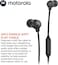 
Motorola 3-S Wired Earbuds With Mic, Wired In-Ear Headphones, Comfortable Lightweight Silicone Earbuds, Tangle-Free Flat Cable, 9.5mm Drivers, Clear Bass Sound, Black   EARBUDS 3S BK