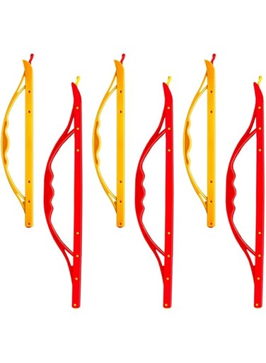 Excefore 6 PCS Food Bag Clips,Portable Sealing Clips with Handle, Sturdy Food Bag Clips, Convenient Food Seal Clips for Preserving Freshness (3 Red-b,3 Yellow-s)