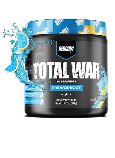 Redcon1 Total War Pre Workout, Blue Lemonade, 426gm - 30 Servings